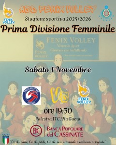 locandina 1 div_fenixvolley Eagles_Fenix 2025_2026
